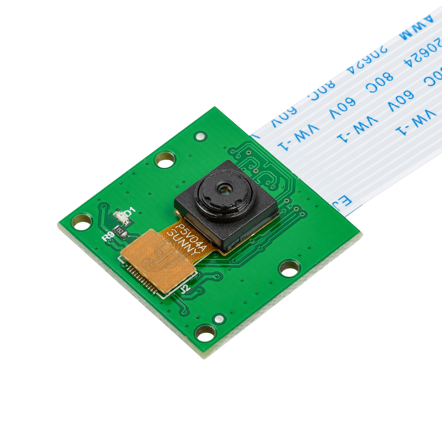 top view of the B0033 camera modulea nd MIPI cable