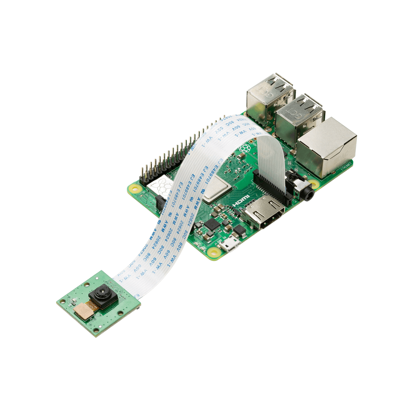 B0033 camera module connected to Raspberry Pi