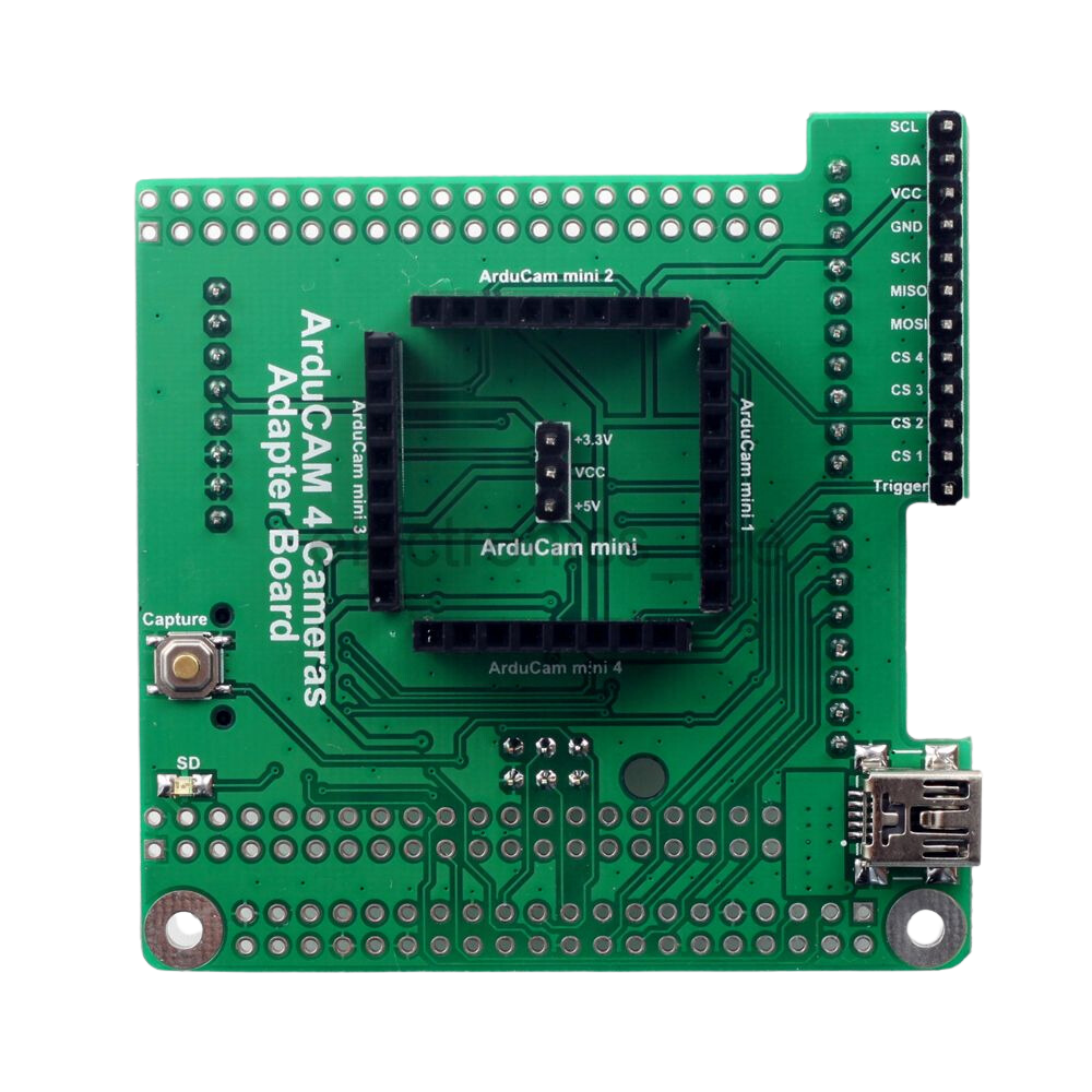 Top view of the B0074 Adapter Board