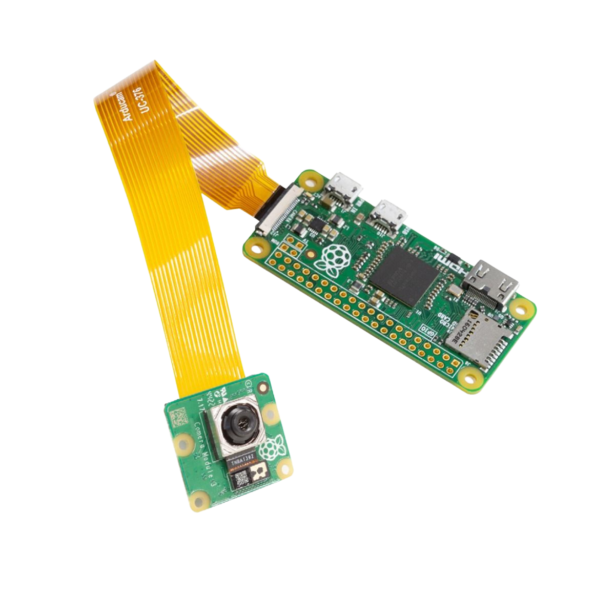 Arducam 12MP autofocus official raspberry pi camera module v3 connected to a raspberry pi zero