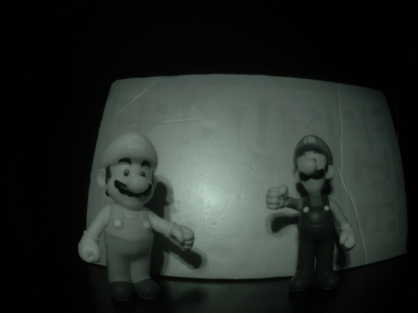 Night image of Mario and Luigi captured with the B0154 camera module