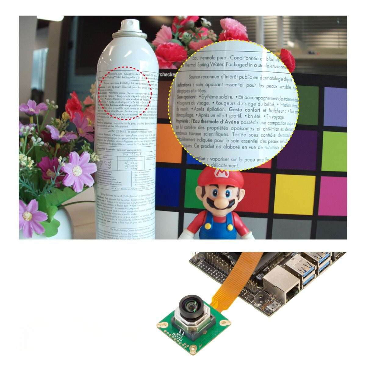 Arducam B0273 12.3MP IMX477 Motorised camera module with an image preview