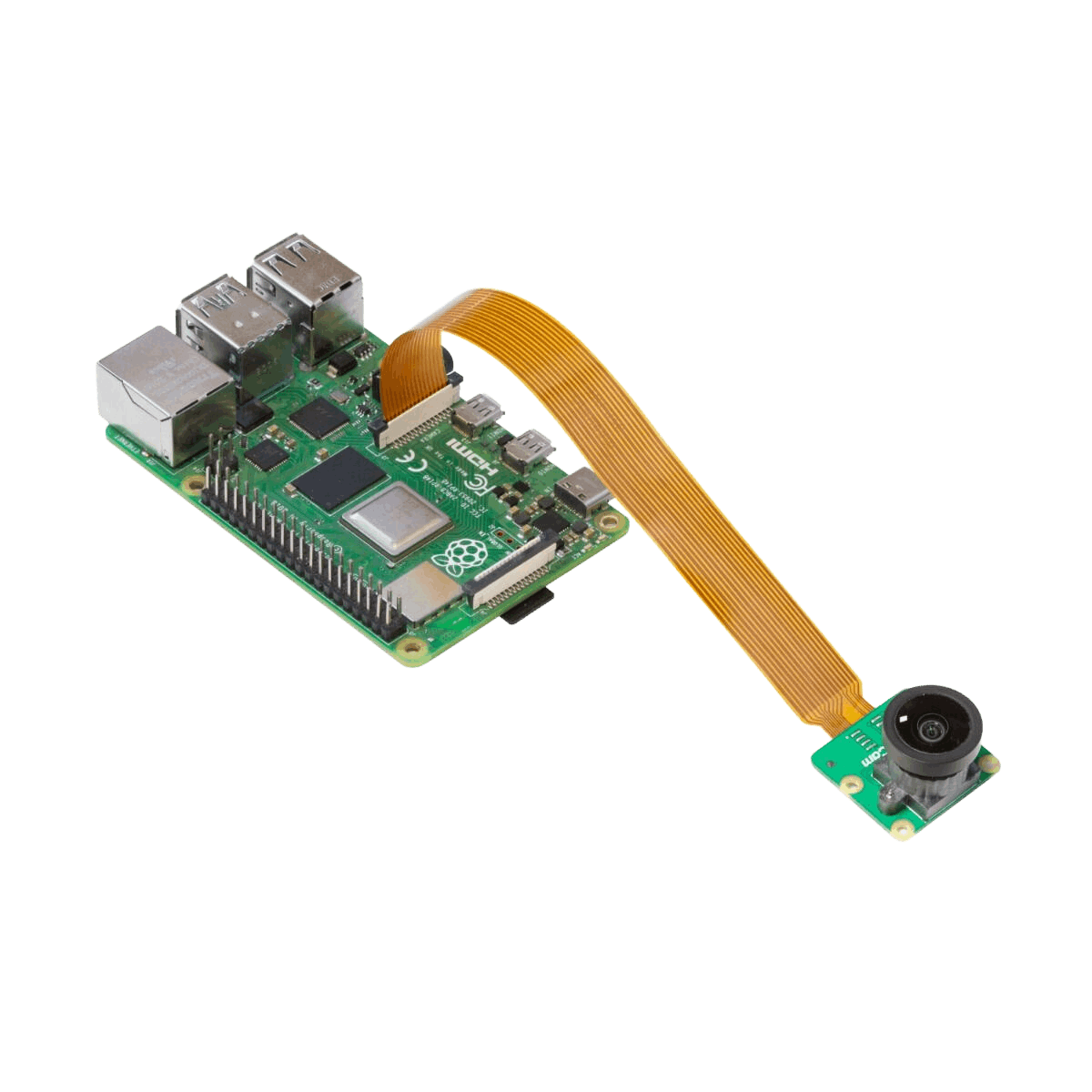 B0310 camera module connected to a raspberry pi 4