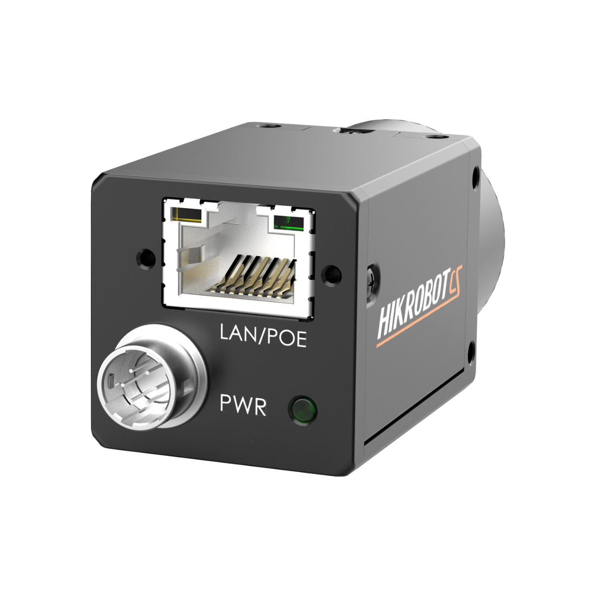 HIKROBOT CS Series, MV-CS050-10GM-PRO GigE Monochrome Camera viewing the I/O's
