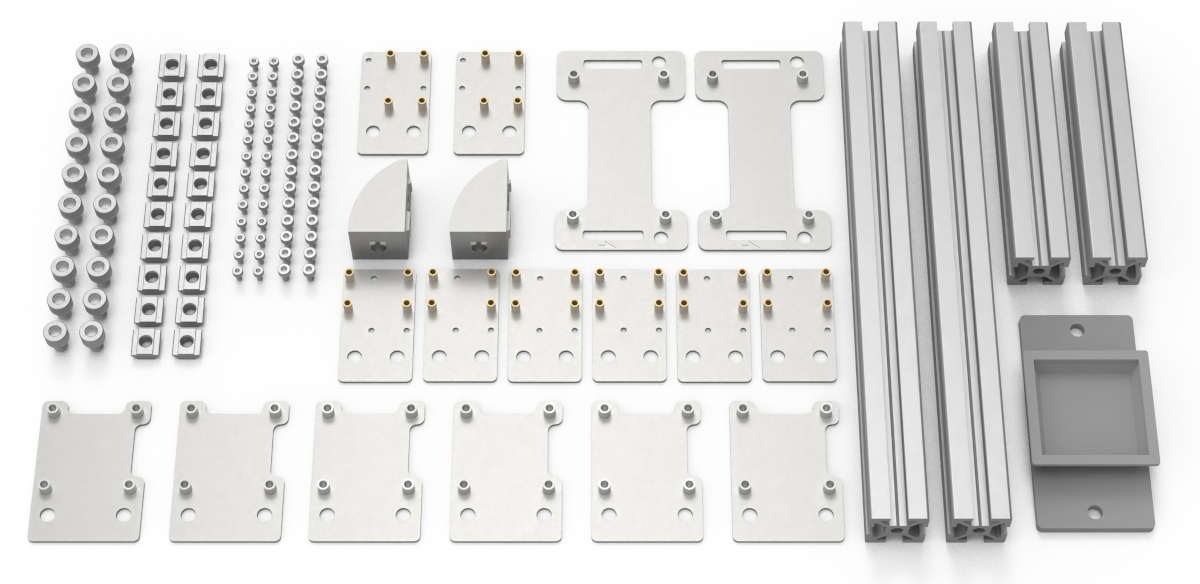 All the parts of the OAK-FFC kit laid out