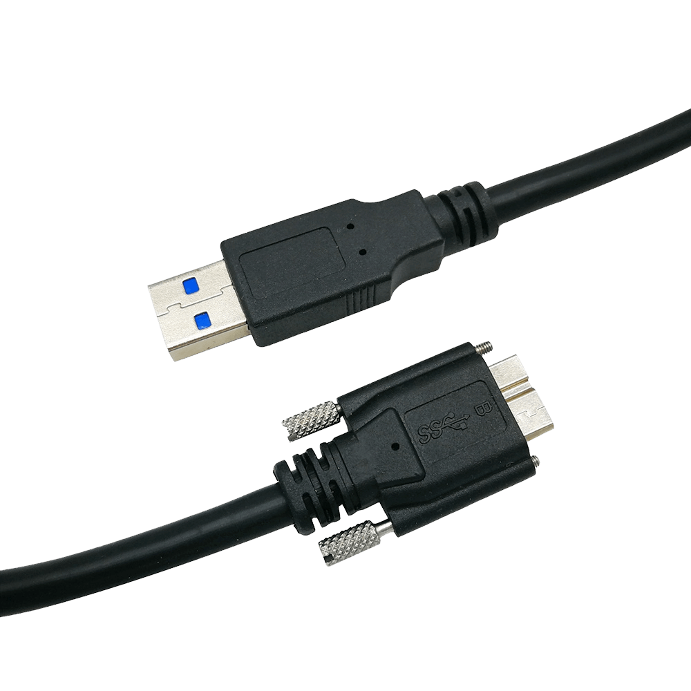 USB 3.0 Cable Type A To Micro-B With Screw Lock