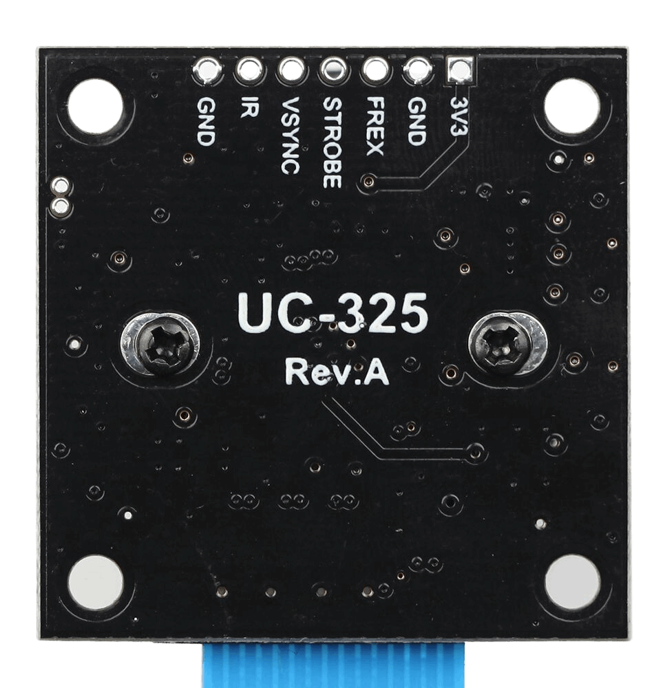 Bottom view of the B0035 camera module for raspberry pi