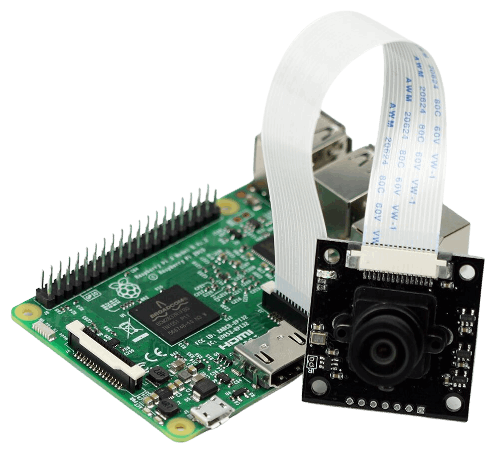 B0035 camera module connected with the MIPI CSI-2 interface into the raspberry pi