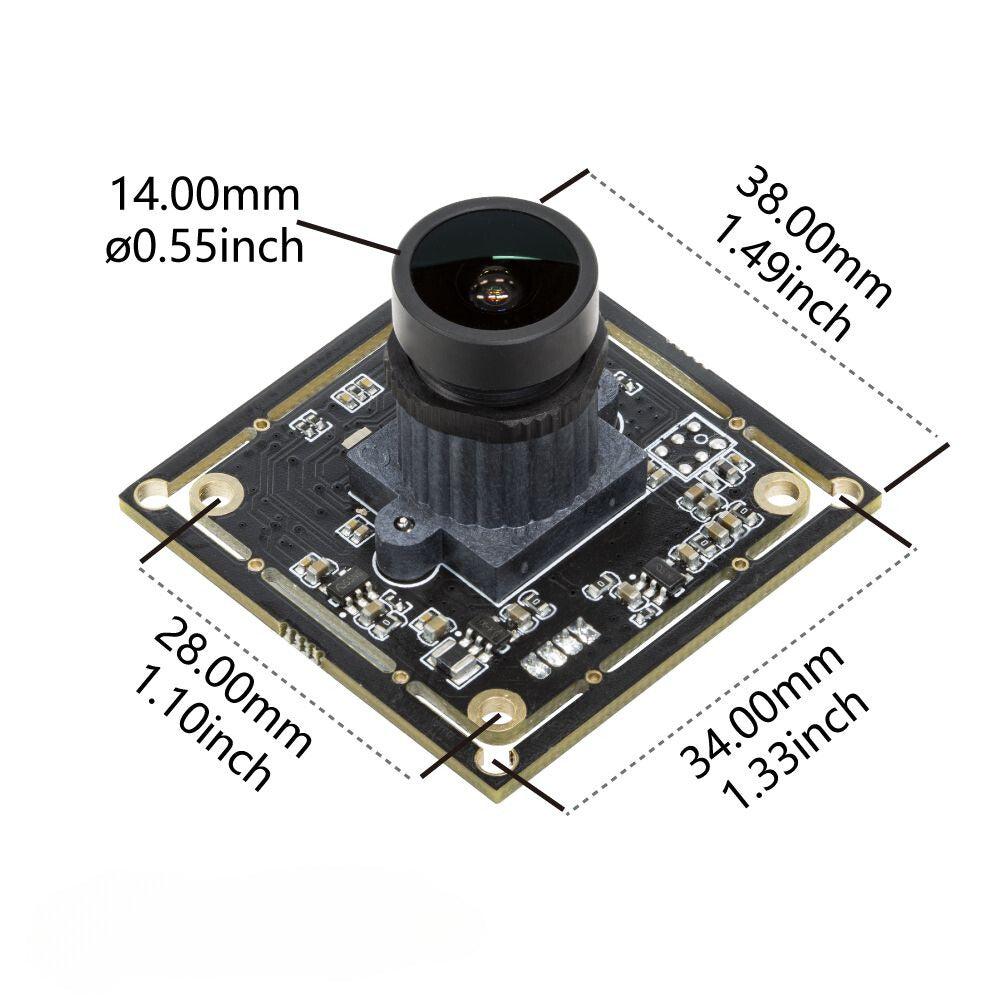 Arducam B0202 UVC Camera Module dimensions