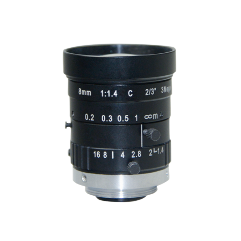 8mm 2/3” 3MP C-Mount Lens